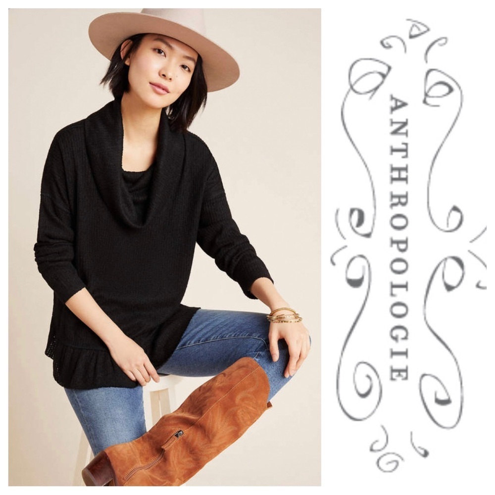NWOT Maeve Addie Ruffled Hacci Pullover